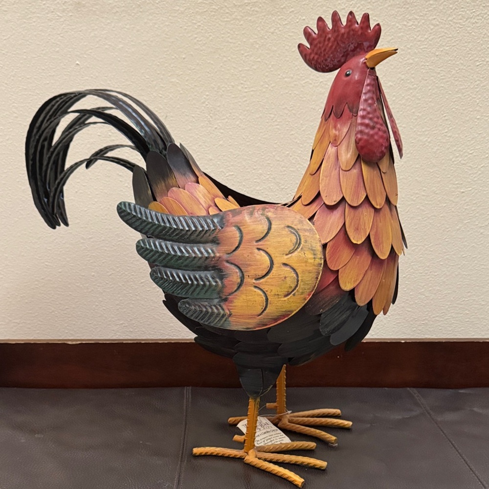 Golden Rooster Handcrafted #10189 by Regal Art & Gift Multicolored Metal